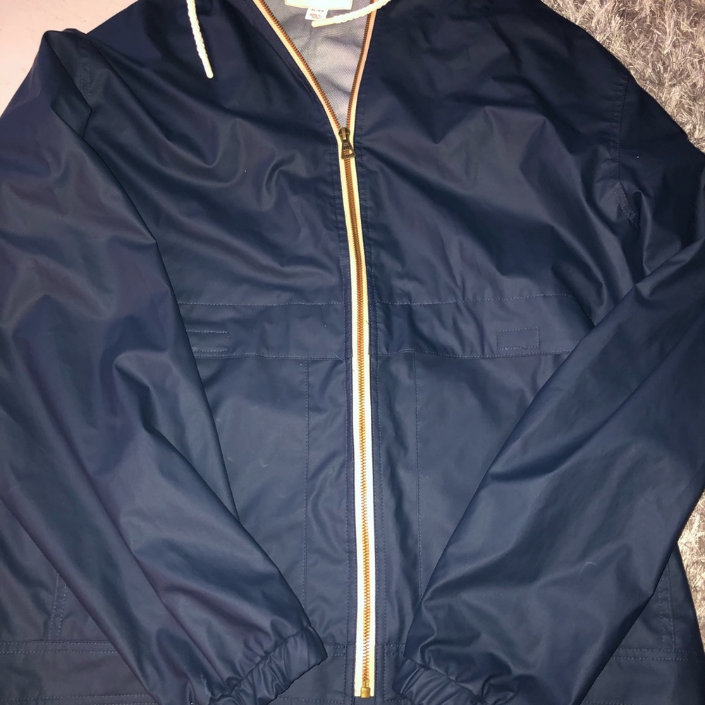 Blue Waterproof Windbreaker